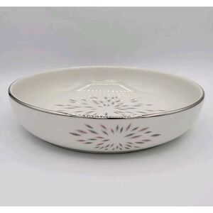 Parisienne By Royal Jackson Vintage Pink Gray Serving Bowl Mcm 8.5 Inch Diameter